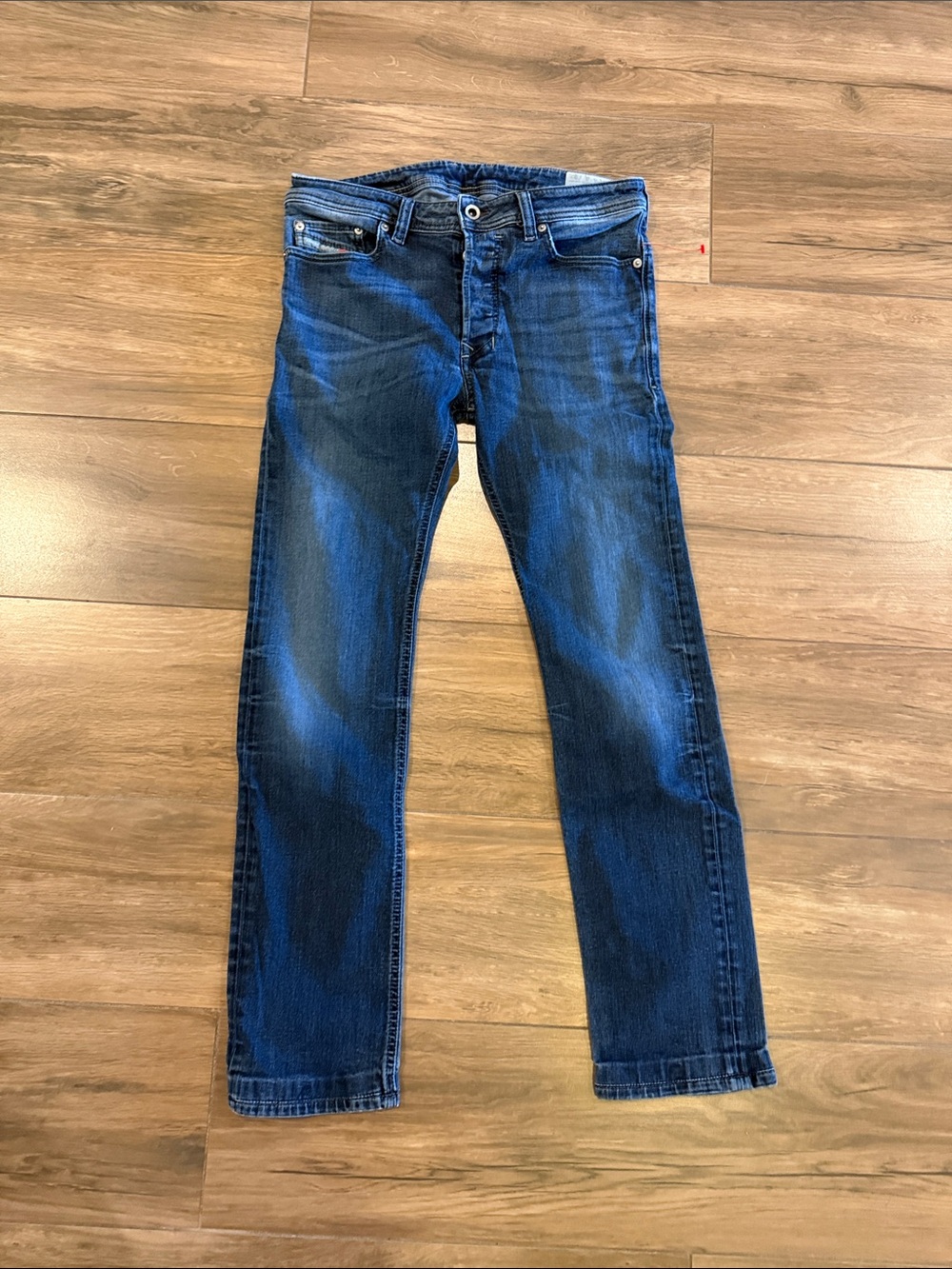 Diesel Men's Slim Straight Indigo Blue Jeans